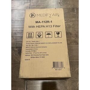 Medify Air MA-112R-1 Hepa H13 Filter Set Of 2 Replacement Filter New Open Box